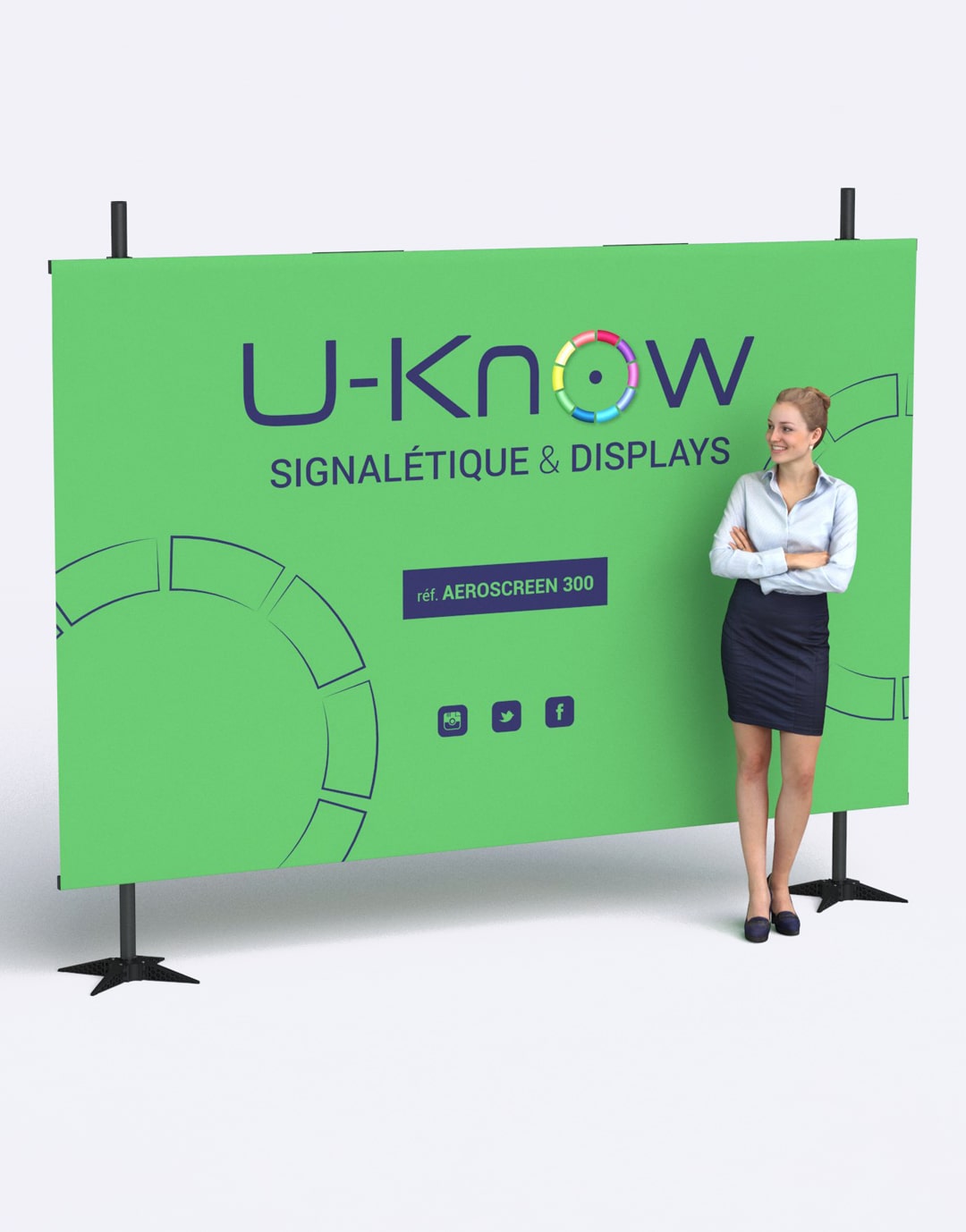 Stand publicitaire structure modulable Aeroscreen 300